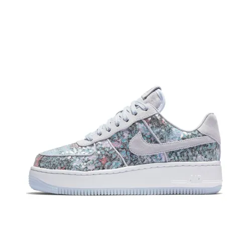 Nike Air Force 1 Upstep Glass Slipper Женские Anti-Slip Lightweight Low Top Скейтбординг Кроссовки Женские Серый
