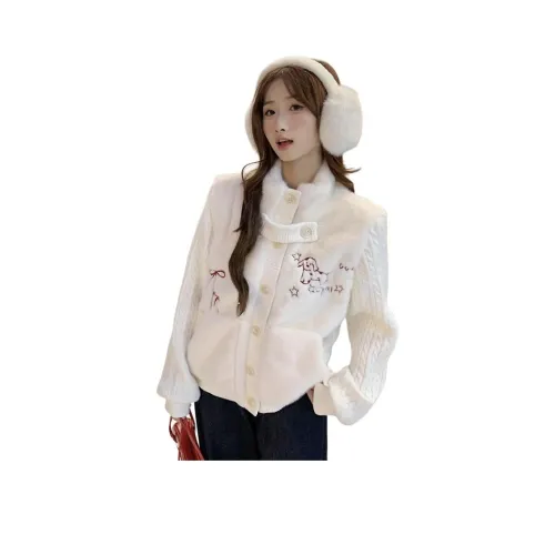 ZVJH Экрю Женские Бархатные Куртки