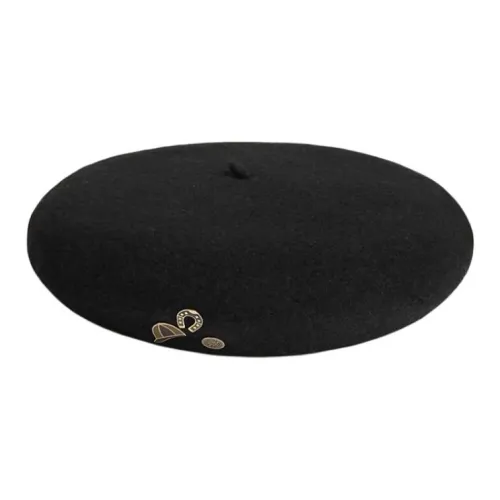 HERMES Мериносовая шерсть войлок береты женские черный фильм