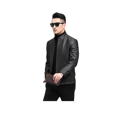 POUM Классическая куртка из коровьей кожи мужская кожаные куртки