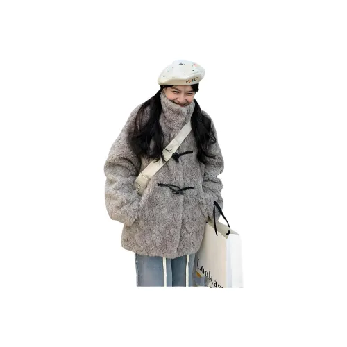 OURUOKE Бархат Feel Пальто Женское