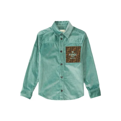 FENDI SS25 Аксессуары Рубашка Весна-осень Детский Зеленый