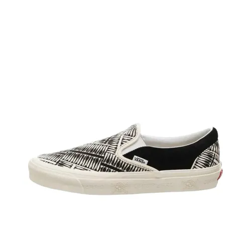 VANS Slip On 98 Offspring Елочка Узор Низкие Кроссовки для Скейтбординга Унисекс Черные