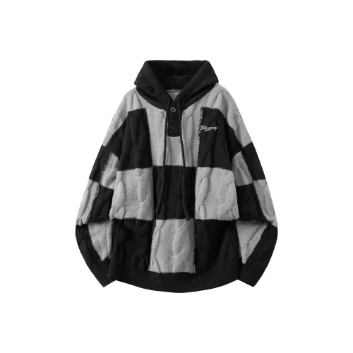 Fakeyoung Черный с съемным металлическим логотипом таблички с названием унисекс трикотаж