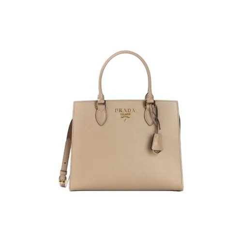 PRADA Saffiano Телячья кожа Сумка Женская Бежевая