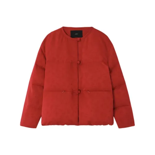 XWI Новый год Красный Укороченный Женский Пуховик