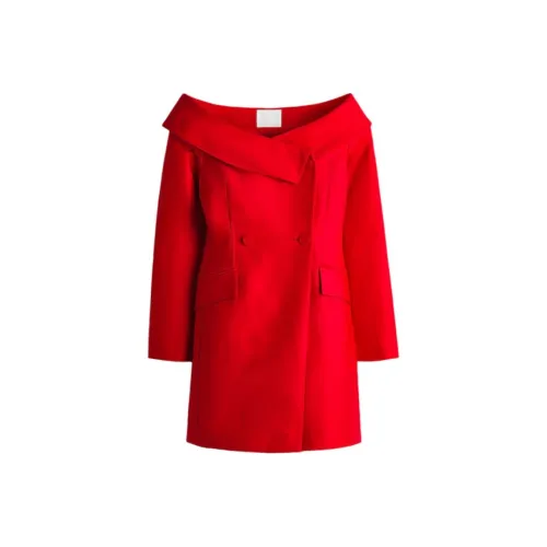 H M Ярко-красные женские длинные платья с длинными рукавами