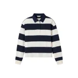 409-Темно-синий Белые полосы