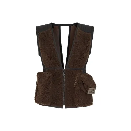 FENDI Коричневый Женский Куртки