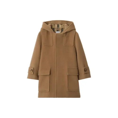Burberry Верблюжий цвет Kids Шерстяное пальто
