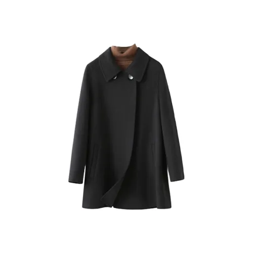 POWXV Черное Женское Пальто
