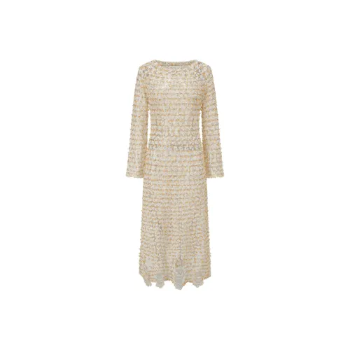 SWAYING KNIT Fw25 Длинное Платье с Длинными Рукавами Женское