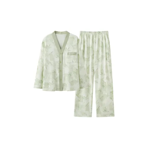 MIIOW Свежий Зеленый Комплект Пижам для Женщин