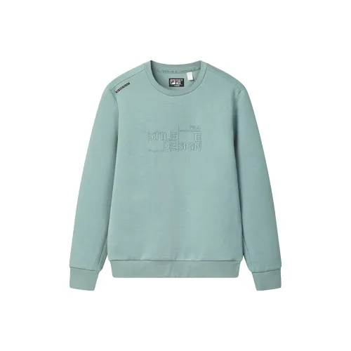 FILA Белый Свитшот Мужской Аквамен Зеленый