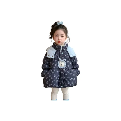 Lanza Повседневный хлопковый пуховик зимний темно-синий для детей 3-7 лет