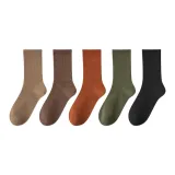 [Носки до колена 18 см] Верблюжий цвет + Кофейный + Карамель + Армейский зеленый + Черный