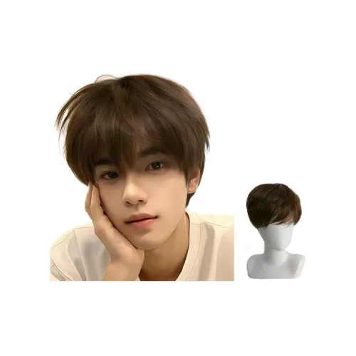 YUNQING Дифференциальный Тертый Капюшон Модный Холодный Коричневый Мужской Толстовка Парики