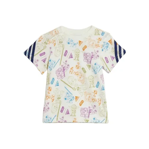 Adidas T-рубашка детская одежда Star Wars Young Jedi Tee белый для младенцев и малышей