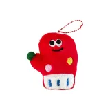 Красный рождественский украшенный перчатка