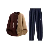 Комплект одежды (Кофейный топ + Синий низ)