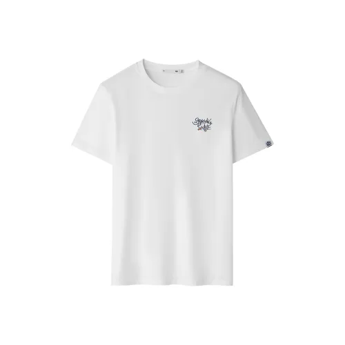 HLA Натуральный Белый 4L Мужские T-Рубашки