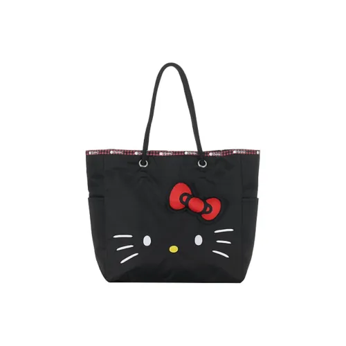 LeSportsac Hello Kitty Ткань Сумка Сумка через плечо Большая Женская Черная