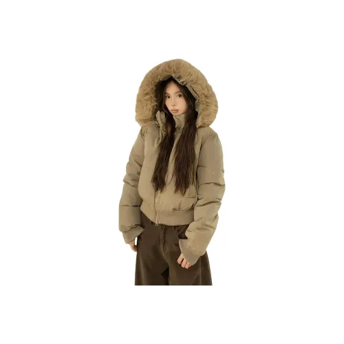 BABUGGE Хаки Женские пуховики