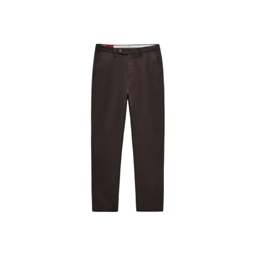 Jiumuwang Мужские брюки Expert Fw25 Осенние и зимние Повседневные брюки Облегающая версия Мужской Тик Коричневый