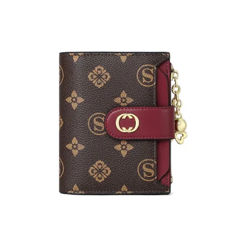 EBLAN Синтетическая кожа Кошелек Стандартный Женский Кофейный