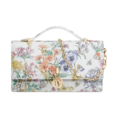 DIOR Lucky Collection My Dior Телячья кожа Одно плечо Сумка Мини Женская Многоцветная