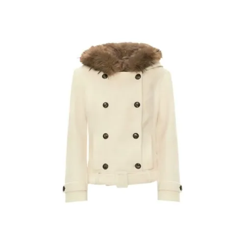 EMDPN Молоко Белый Шерстяной Пальто Женское Пальто