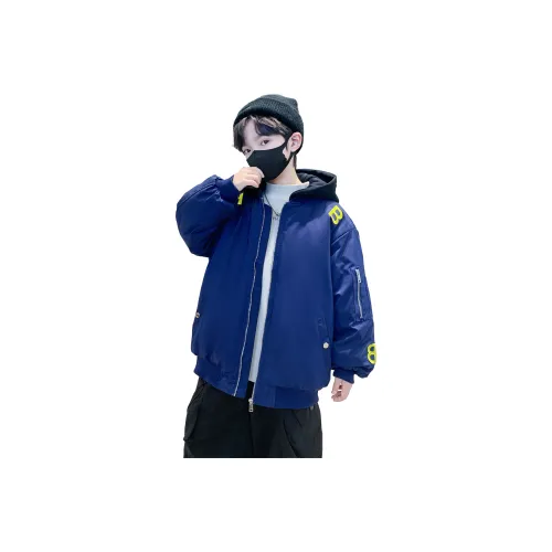 Smileyworld Темно-синий Утолщенный Пальто Школьный возраст Топы