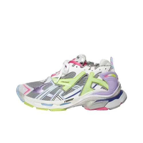 Balenciaga Runner Low Топ Спортивная Повседневная Обувь Мужская Белый Зеленый Фиолетовый