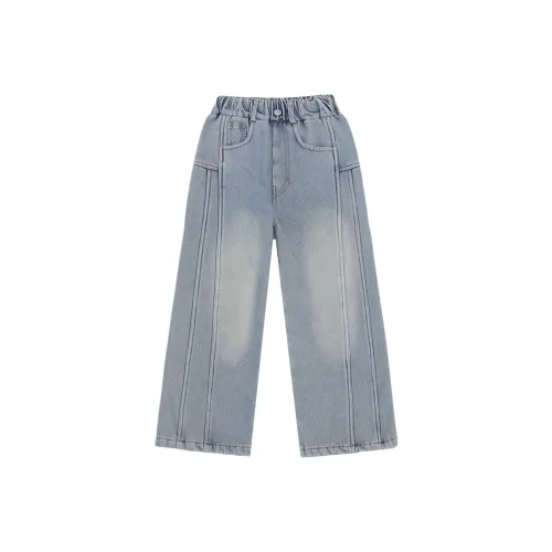 Meter Джинсы Осенний Зимний Комплект Отделка Боковых Швов Широкие Брюки