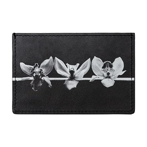 GROTTO Robert Mapplethorpe Коровья кожа Держатель для карт Унисекс Черный цветок