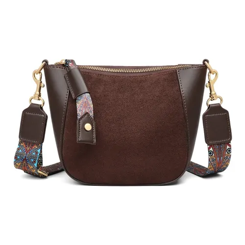 Crtnzo Kroez Коровья кожа Сумка через плечо Стандартная Женская Кофейная