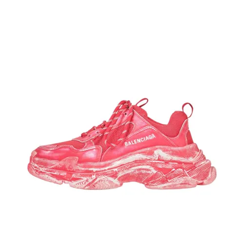 Balenciaga Triple S Low Топ Толстоподошвенные кроссовки Женские Красный