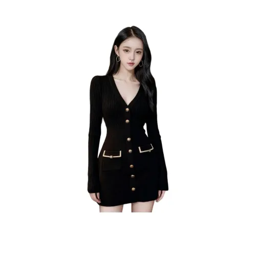 Flowers in water Длинное платье с длинными рукавами женское