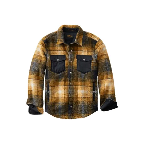 L.L.Bean Мужской Фирменный MIXED MEDIA Флис Рубашка Куртка Куртки Пальто Мужской