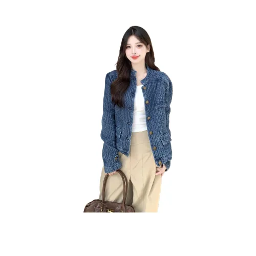 MORii Синий Giveaway Бренд Значок Женские Джинсовые куртки