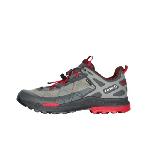 AKU Водонепроницаемый Альпинизм Походная обувь Мужская Серый Красный