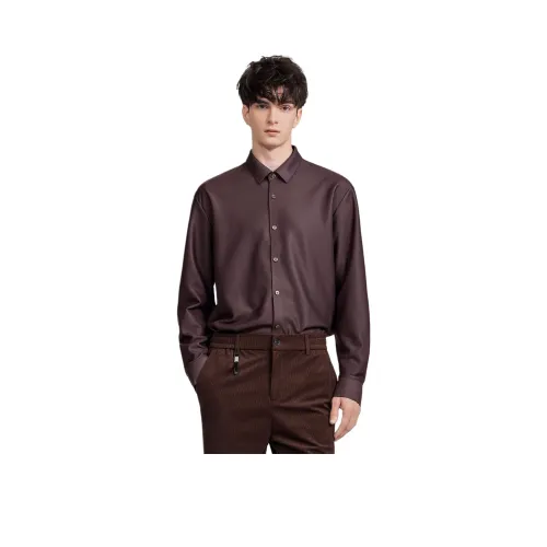WILD LEADER Deep Кофе [CW52585B84] Мужская рубашка