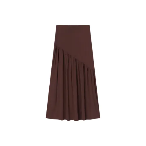 AERON Шоколад Женские Вязаные Длинные Юбки