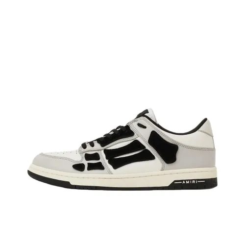 AMIRI Skel Топ Низкий Топ Стильный Скейтбординг Мужской Белый Серый