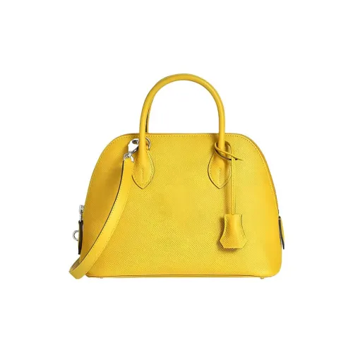 HERMES Bolide Epsom Телячья кожа Сумка для боулинга Ручная сумка Сумка через плечо Женская 9O Jaune DE Неаполитанский желтый