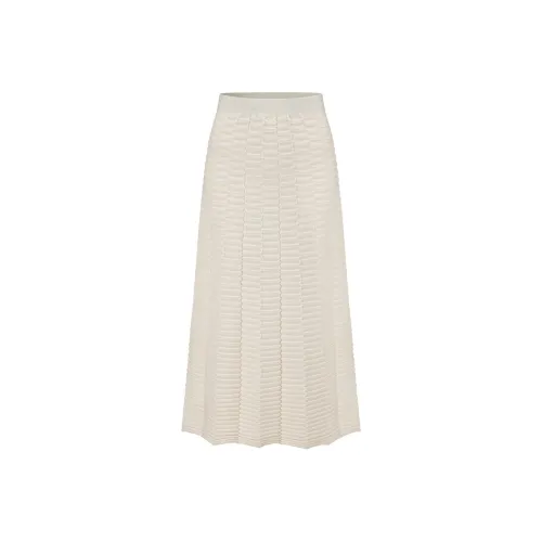 SWAYING KNIT Осенний и Зимний Плиссированный Текстурированный Шерстяной Юбка Swing KNIT Длинная Юбка Женская