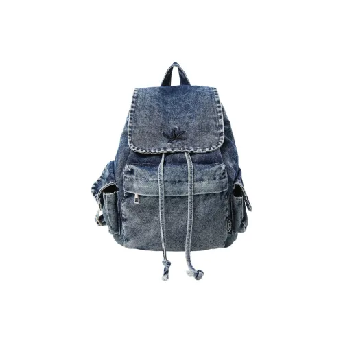Tezimyt Denim Backpack Standard Unisex Dark Blue Black Blue Tezimyt Деним Рюкзак Стандартный Унисекс Темно-синий Черный Синий