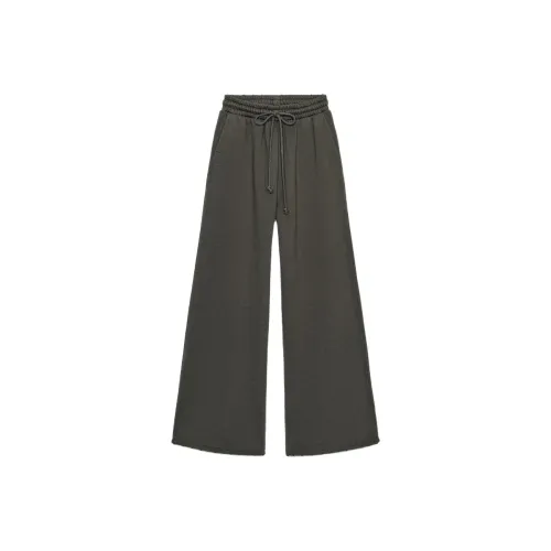 ZARA Темно-коричневые женские повседневные штаны