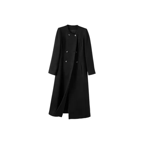 Late White Черное Женское Пальто
