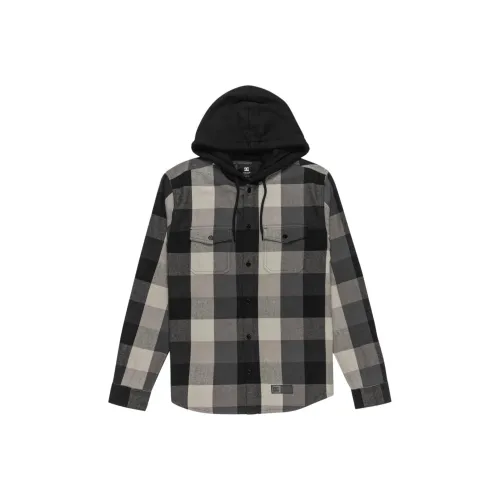 DC Shoes Ruckus С капюшоном Длинный рукав Рубашка Клетка С капюшоном Длинный рукав Мужской